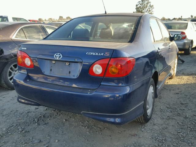 1NXBR32E23Z020123 - 2003 TOYOTA COROLLA CE BLUE photo 4