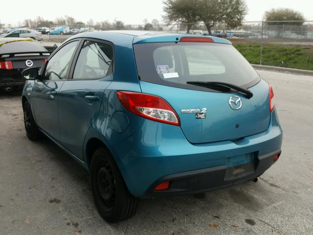 JM1DE1HY8B0123986 - 2011 MAZDA MAZDA2 BLUE photo 3