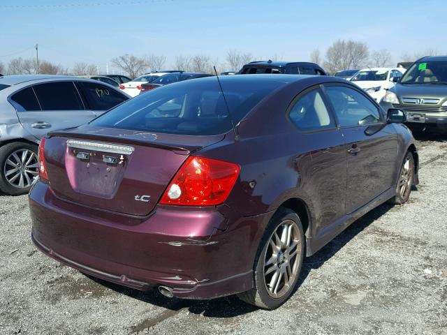 JTKDE177750028731 - 2005 TOYOTA SCION TC BURGUNDY photo 4