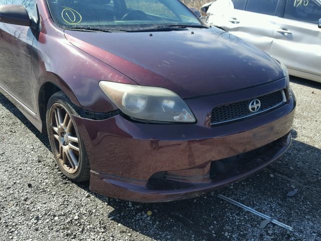 JTKDE177750028731 - 2005 TOYOTA SCION TC BURGUNDY photo 9