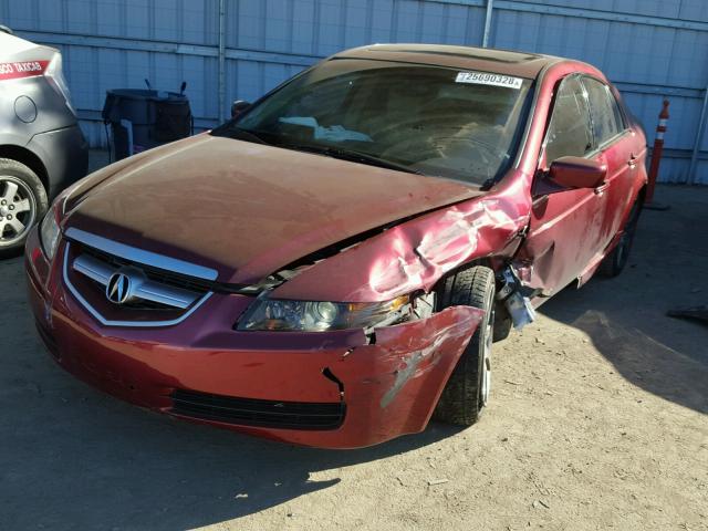 19UUA66226A057105 - 2006 ACURA 3.2TL RED photo 2