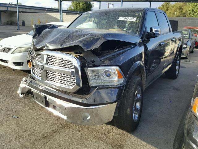 1C6RR7NTXFS713629 - 2015 RAM 1500 LARAM BLACK photo 2