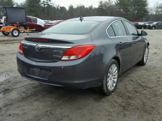 W04GS5EC8B1127644 - 2011 BUICK REGAL CXL CHARCOAL photo 4