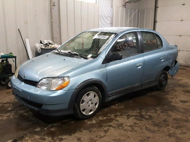 JTDBT123220206095 - 2002 TOYOTA ECHO BLUE photo 2