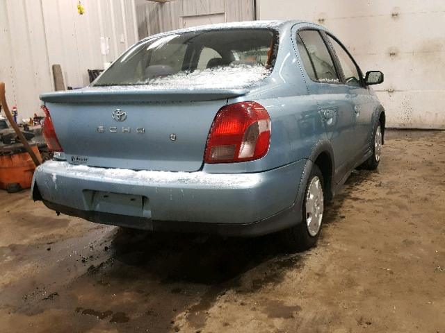 JTDBT123220206095 - 2002 TOYOTA ECHO BLUE photo 4