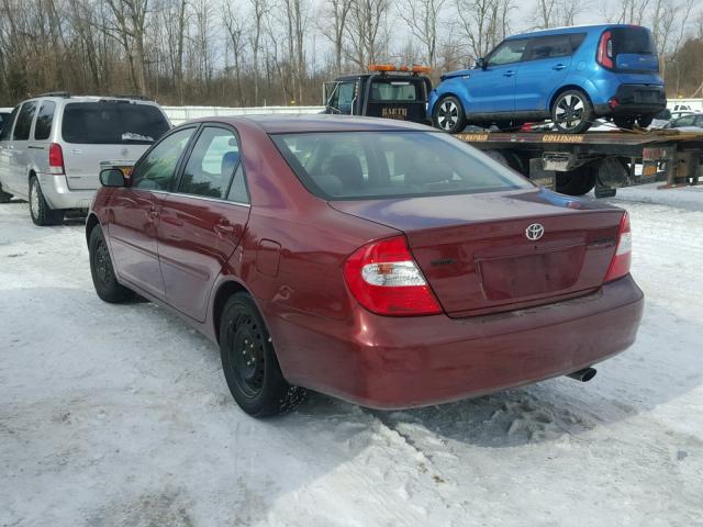 4T1BE32K24U377420 - 2004 TOYOTA CAMRY LE RED photo 3