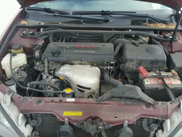 4T1BE32K24U377420 - 2004 TOYOTA CAMRY LE RED photo 7