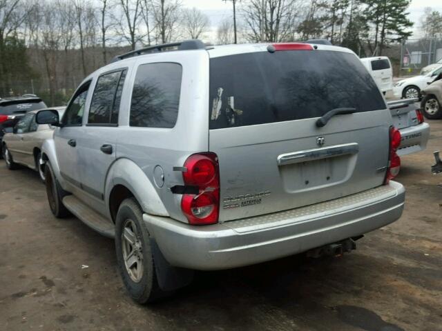 1D4HB482X6F109195 - 2006 DODGE DURANGO SL SILVER photo 3