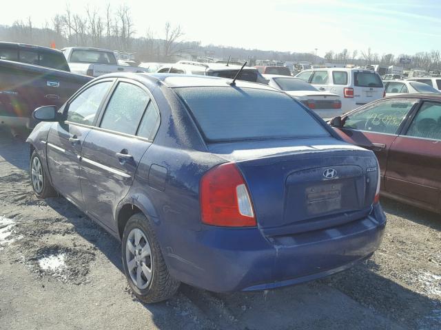 KMHCN46C08U267498 - 2008 HYUNDAI ACCENT GLS BLUE photo 3