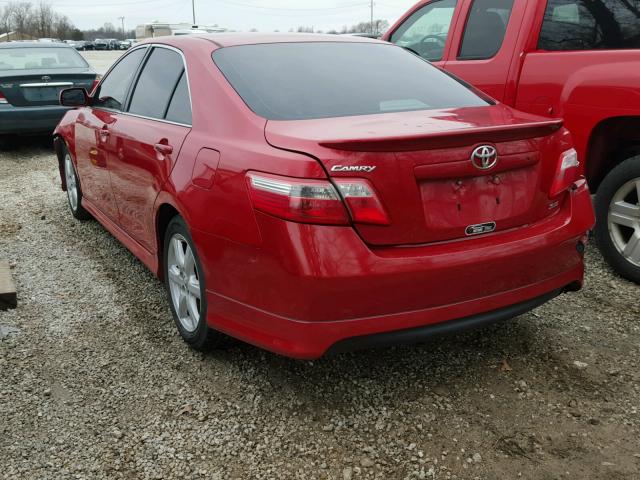 4T1BE46K88U195551 - 2008 TOYOTA CAMRY CE RED photo 3