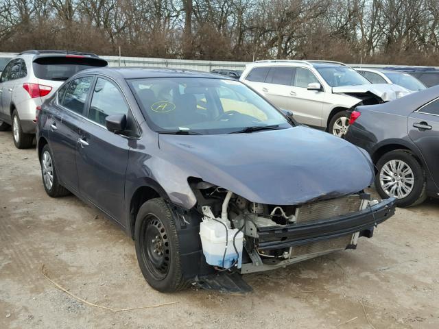 3N1AB7AP6EY227762 - 2014 NISSAN SENTRA S GRAY photo 1