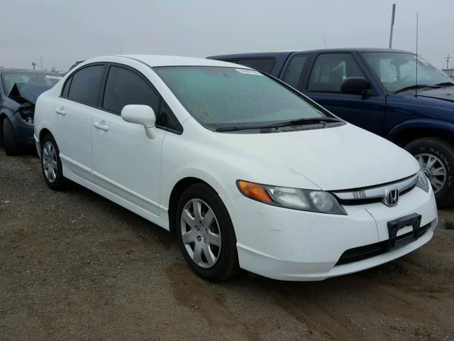 1HGFA15567L090668 - 2007 HONDA CIVIC LX WHITE photo 1