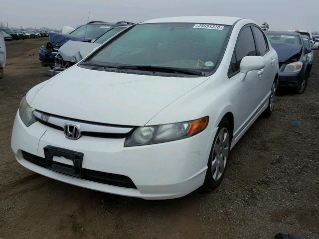 1HGFA15567L090668 - 2007 HONDA CIVIC LX WHITE photo 2