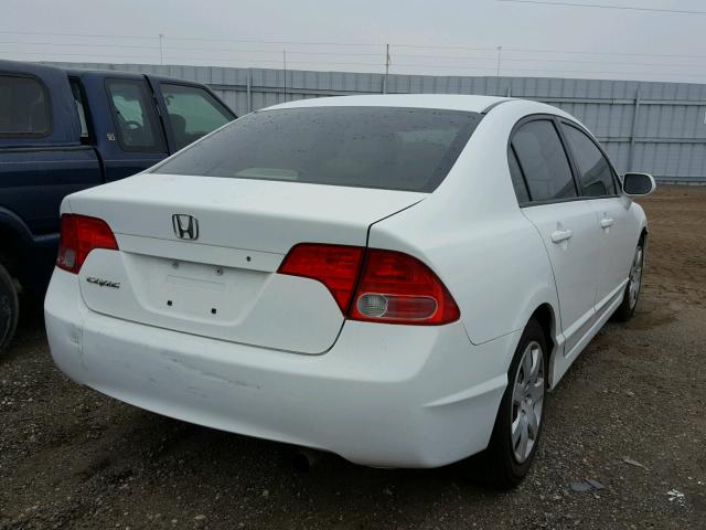 1HGFA15567L090668 - 2007 HONDA CIVIC LX WHITE photo 4