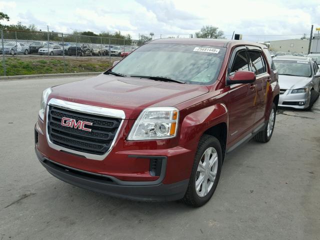 2GKALMEKXH6187722 - 2017 GMC TERRAIN SL RED photo 2