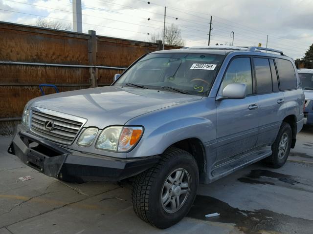 JTJHT00W343541754 - 2004 LEXUS LX 470 BLUE photo 2