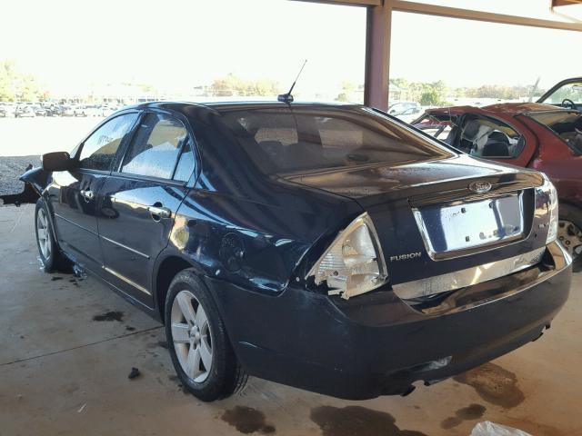 3FAHP07128R123068 - 2008 FORD FUSION SE BLACK photo 3