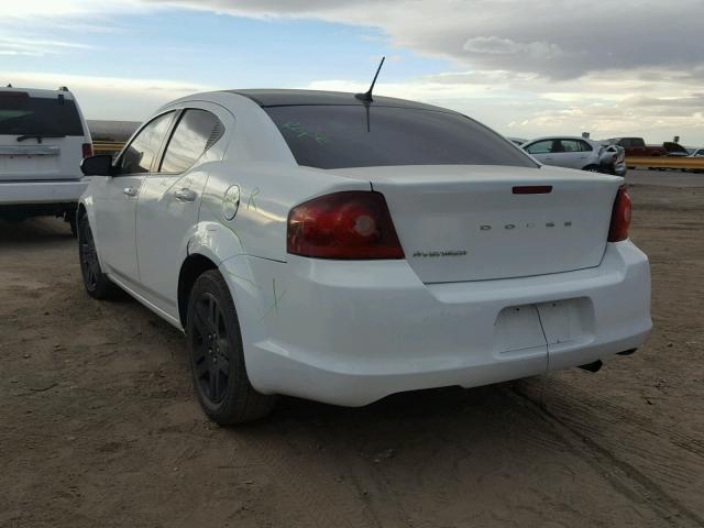 1B3BD4FB3BN608289 - 2011 DODGE AVENGER EX WHITE photo 3