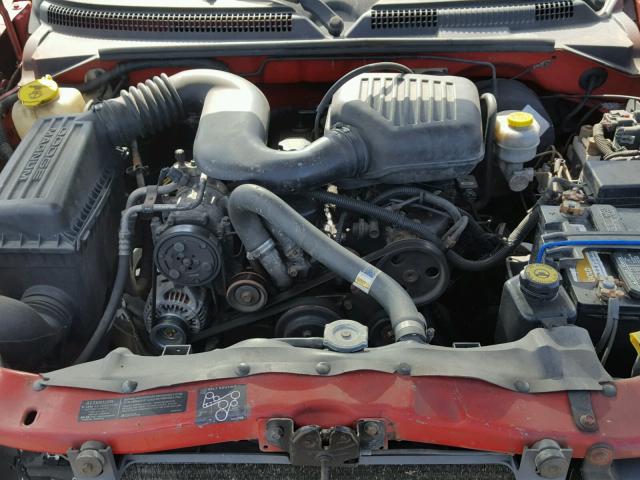 1B7FL22P7XS219964 - 1999 DODGE DAKOTA RED photo 7