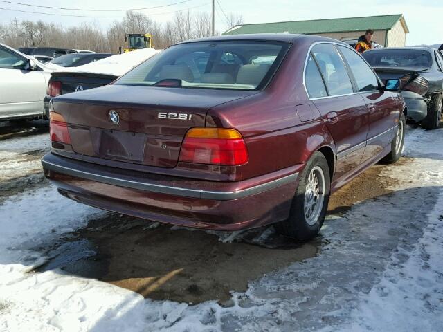 WBADD6325VBW16694 - 1997 BMW 528 I AUTO BURGUNDY photo 4