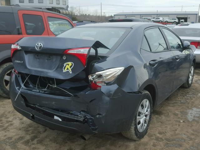 2T1BURHE6EC149463 - 2014 TOYOTA COROLLA L GRAY photo 4