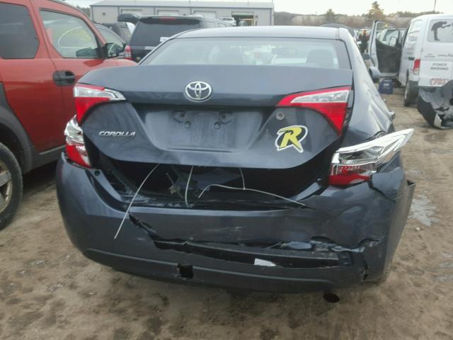 2T1BURHE6EC149463 - 2014 TOYOTA COROLLA L GRAY photo 9