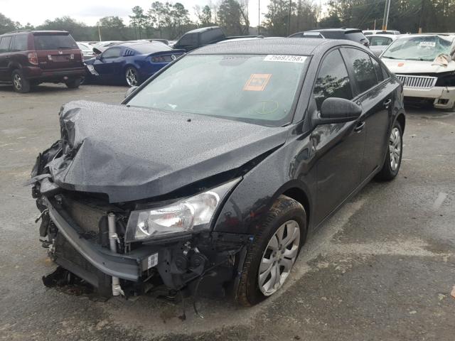 1G1PA5SH0D7266121 - 2013 CHEVROLET CRUZE LS BLACK photo 2