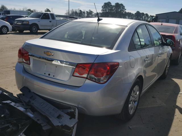 1G1PA5SH7D7291971 - 2013 CHEVROLET CRUZE LS SILVER photo 4