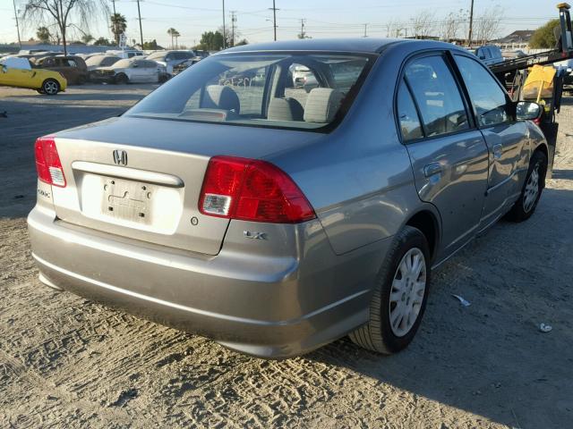 JHMES165X5S001174 - 2005 HONDA CIVIC LX GRAY photo 4