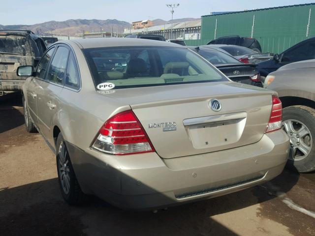 1MEHM42165G616450 - 2005 MERCURY MONTEGO PR 金色 照片 3