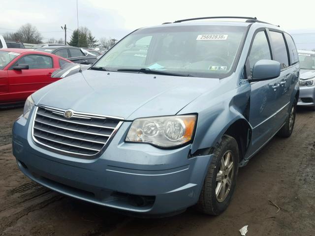 2A8HR54P78R833835 - 2008 CHRYSLER TOWN & COU BLUE photo 2