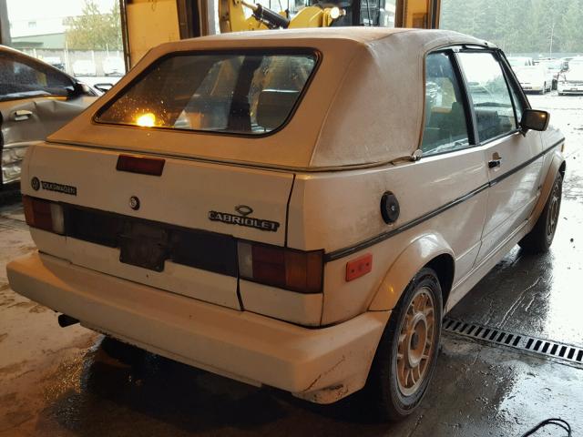 WVWCA0158KK018211 - 1989 VOLKSWAGEN CABRIOLET WHITE photo 4