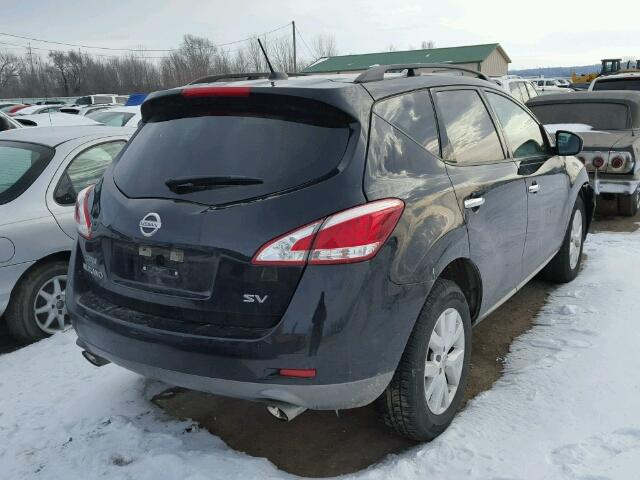 JN8AZ1MU6BW058261 - 2011 NISSAN MURANO S BLACK photo 4