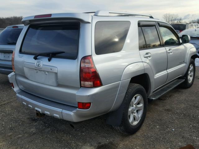 JTEBU14R140035191 - 2004 TOYOTA 4RUNNER SR SILVER photo 4