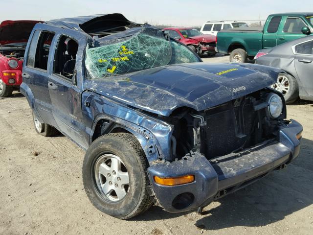 1J4GL58KX2W315715 - 2002 JEEP LIBERTY LI BLUE photo 1