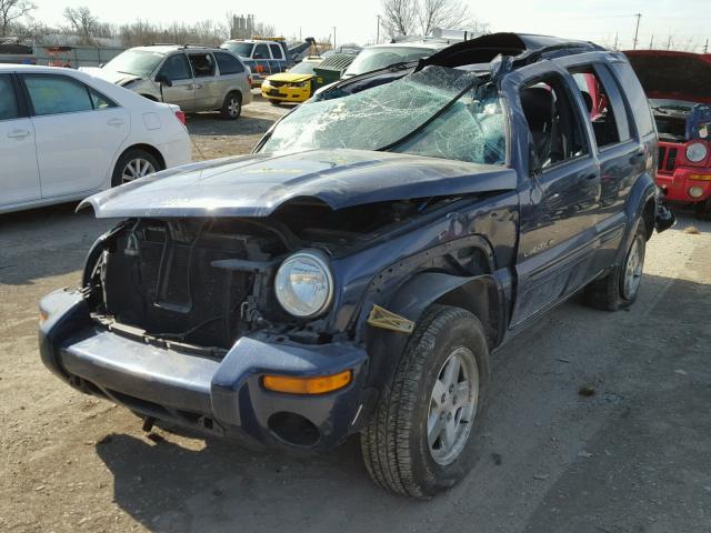 1J4GL58KX2W315715 - 2002 JEEP LIBERTY LI BLUE photo 2