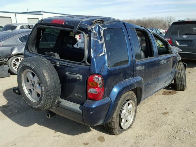 1J4GL58KX2W315715 - 2002 JEEP LIBERTY LI BLUE photo 4