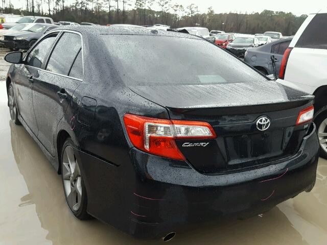 4T1BK1FKXCU019245 - 2012 TOYOTA CAMRY SE BLACK photo 3