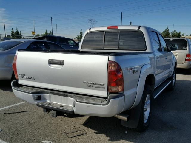 3TMJU62N28M066420 - 2008 TOYOTA TACOMA DOU SILVER photo 4