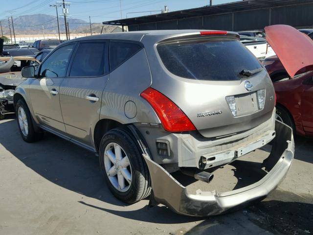 JN8AZ08T34W201150 - 2004 NISSAN MURANO SL BROWN photo 3