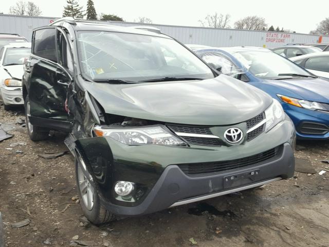 JTMRFREV8D5026725 - 2013 TOYOTA RAV4 XLE GREEN photo 1