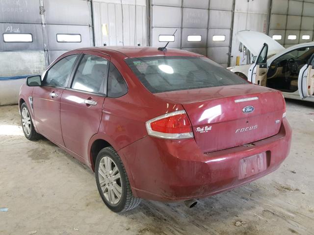 1FAHP37N29W211783 - 2009 FORD FOCUS SEL RED photo 3