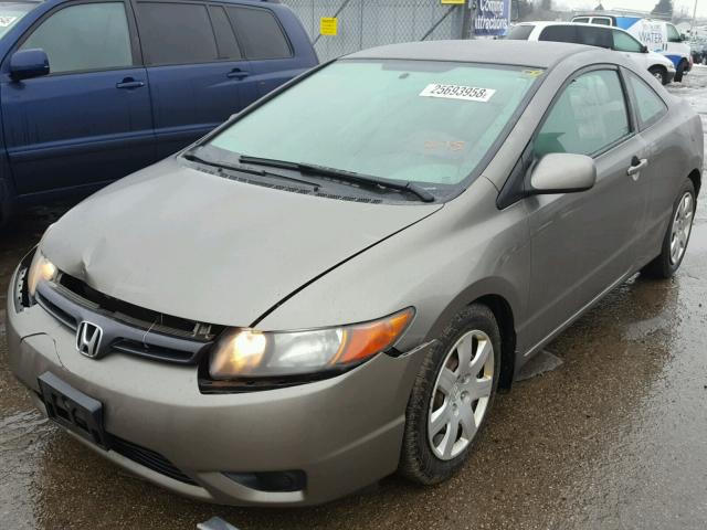 2HGFG12666H556641 - 2006 HONDA CIVIC LX BROWN photo 2