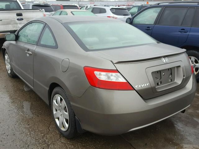 2HGFG12666H556641 - 2006 HONDA CIVIC LX BROWN photo 3