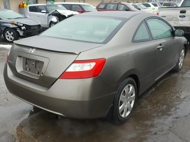 2HGFG12666H556641 - 2006 HONDA CIVIC LX BROWN photo 4