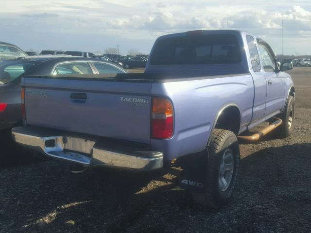 4TAWN72N2XZ409597 - 1999 TOYOTA TACOMA XTR BLUE photo 4