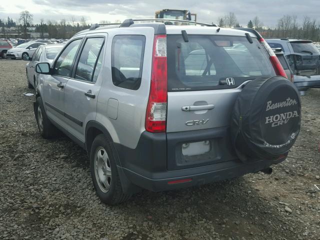 JHLRD78536C061471 - 2006 HONDA CR-V LX SILVER photo 3