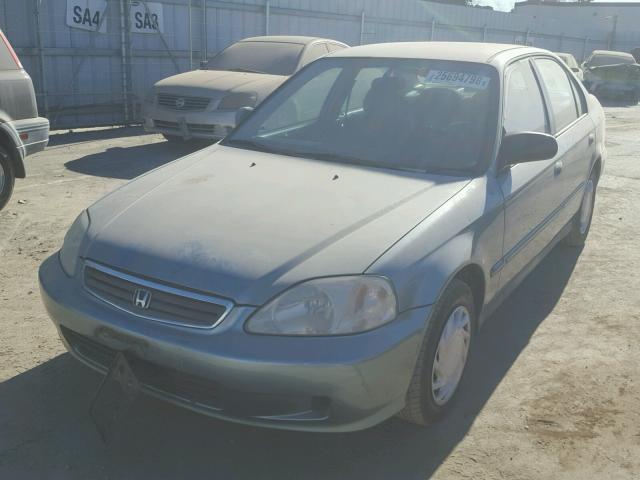 2HGEJ6619YH558105 - 2000 HONDA CIVIC BASE BLUE photo 2