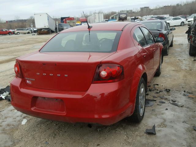 1B3BD2FB8BN509097 - 2011 DODGE AVENGER LU RED photo 4