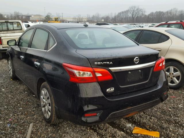 3N1AB7AP0GY273333 - 2016 NISSAN SENTRA S BLACK photo 3